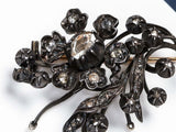 Silver and 14 ct. Rose Gold Brooch - Rose Diamonds