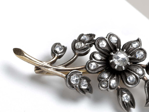 Silver & Yellow Gold Broche