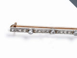 14 ct. White and Rose Gold Brooch - Old Cut Diamonds